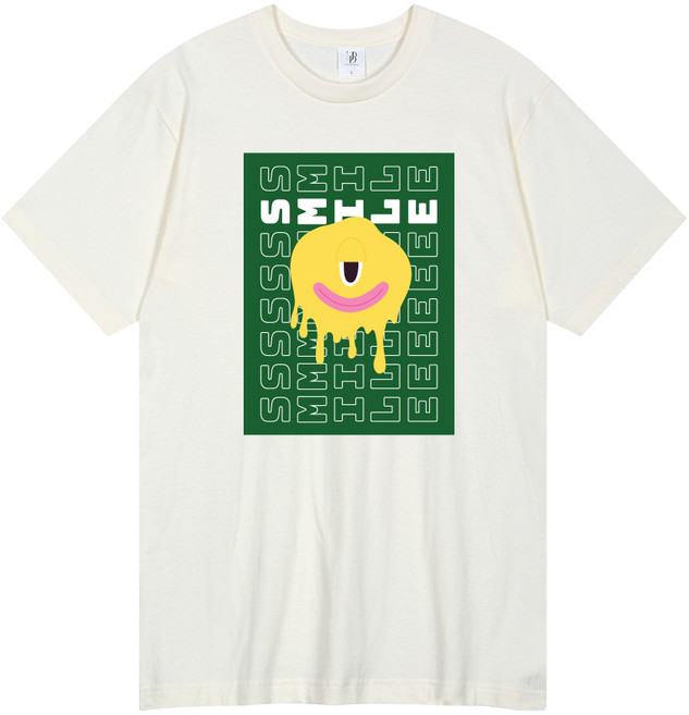 언탭트 스마일 몬스터 16수 반팔 티셔츠