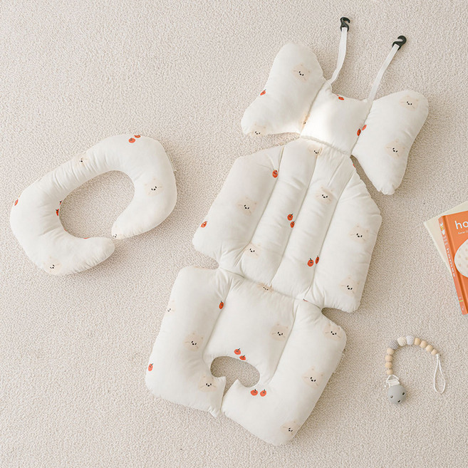 루나스토리 오코텍스 원단 사계절 양면 유모차 라이너 + 목쿠션 세트, 퍼피, 1세트