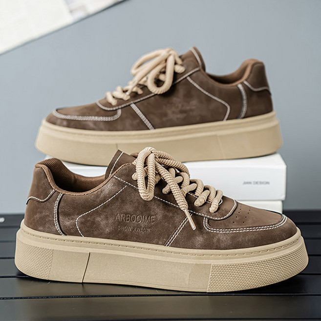 엘쏘 남성용 배색 스티치 키높이 스니커즈