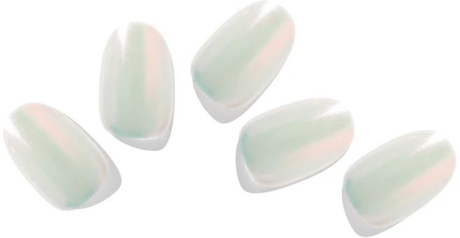 [비건뷰티] 엣지유 샵젤 붙이는 젤네일 16p 세트, 미러화이트, 1개 - 쿠팡