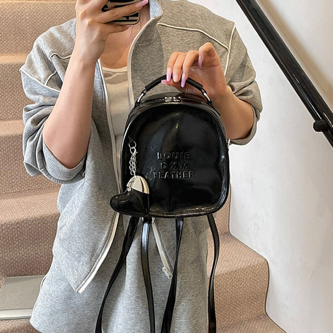 비비에모 여성용 로앤드 하트 키링 미니 백팩 11347 + 키링