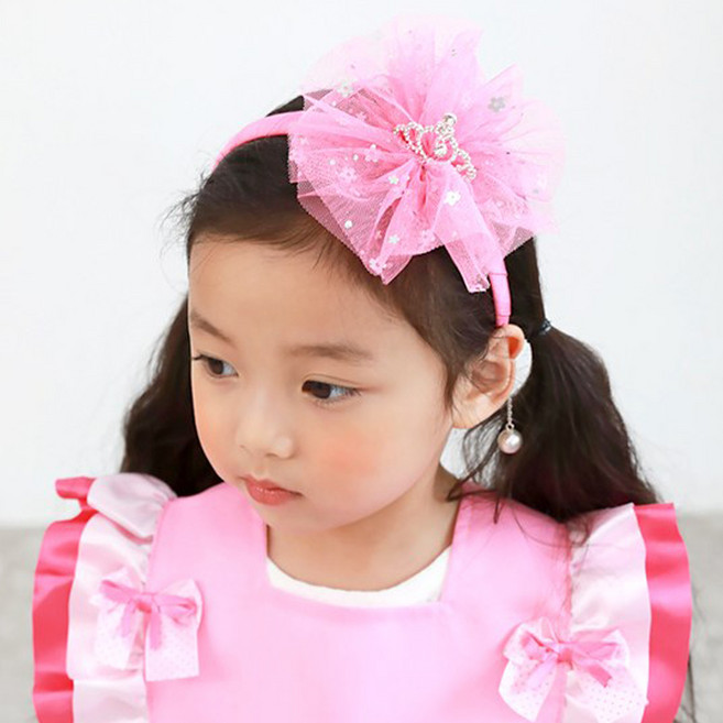 공주 진주 귀걸이 머리띠