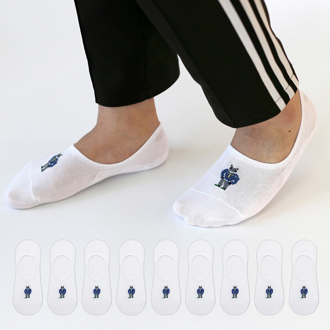 투투삭스 남성용 데일리 독 페이크 양말 10켤레