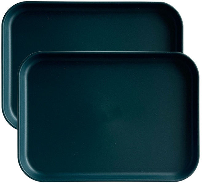 아카시아 가벼운 컬러 트레이, 딥그린, 2개