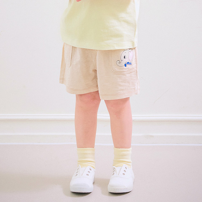 몰리멜리 아동용 통기성 럭키 드로우 4부 팬츠