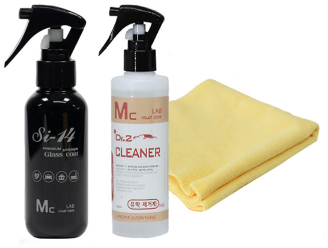 유리막코팅제 Si14 120ml + R40 유막제거제 200ml + 타월, 1세트