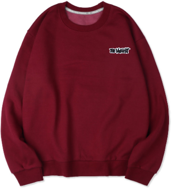 벤힛 로고 자수 세미 오버핏 소프트 기모 맨투맨