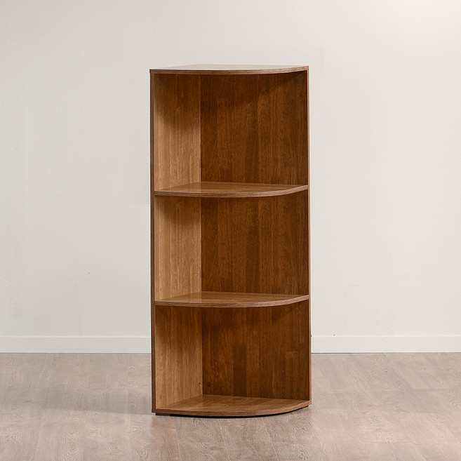 사월의가구 브루노 베르 E0등급 슬림 코너 선반 수납장, 3단