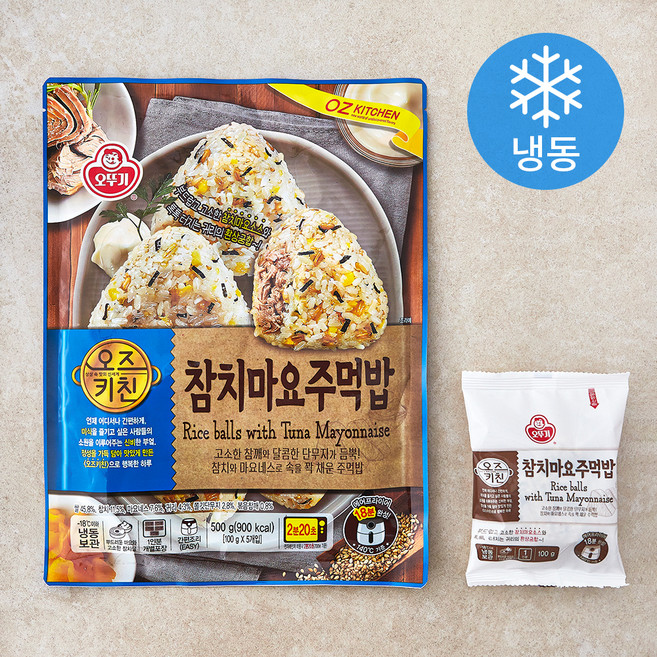 오뚜기 오즈키친 참치마요 주먹밥 (냉동), 500g, 1개