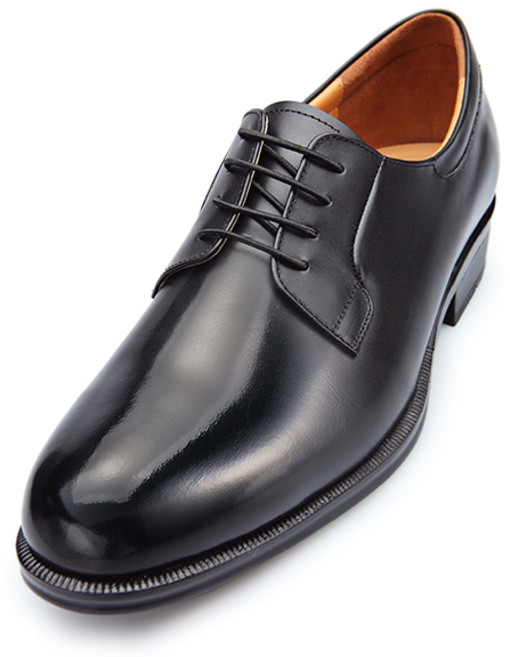 VONIN 남성용 천연소가죽 스판 스트링 빅사이즈 300미리가능 더비 수제구두 SV026BK