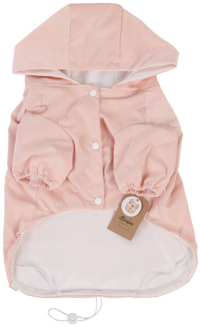 파스텔펫 반려동물 심플 후드 우비, 핑크, 1개