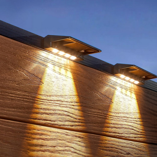 21세기트랜드 라티 태양광 정원등 울타리 난간등 4구 2P, 황색등