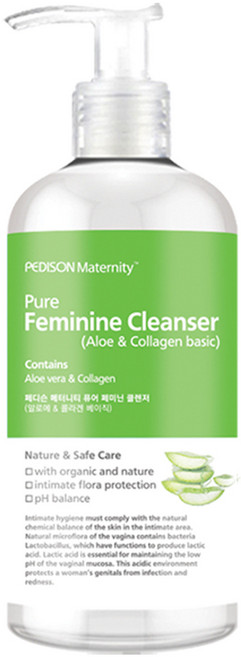 PEDISON 蘆薈膠原蛋白女性私密清潔露, 300ml, 1瓶