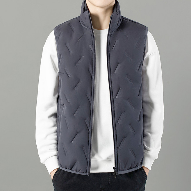 엘쏘 남성용 빅사이즈 겨울 플리스 벨벳 스탠드칼라 보온 패딩조끼