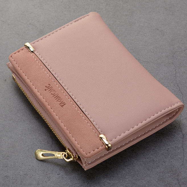 HANNAL RIBON 簡約風撞色零錢短夾