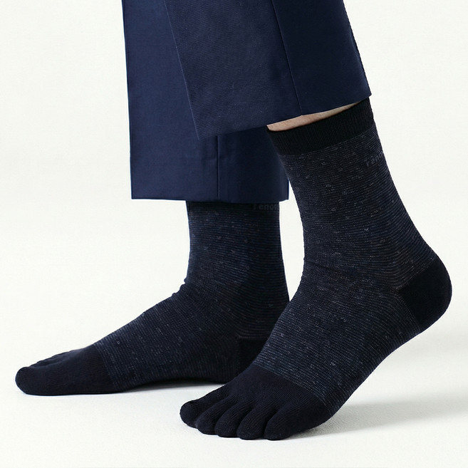 레노마 남성용 정장 링글도트 발가락 중목 양말 3켤레