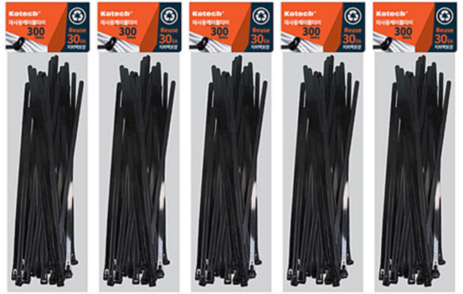 코텍스 재사용 케이블타이 30p, 5개