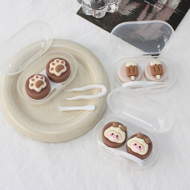 라피던트 캐릭터 휴대용 렌즈케이스 + 집게 3종 세트