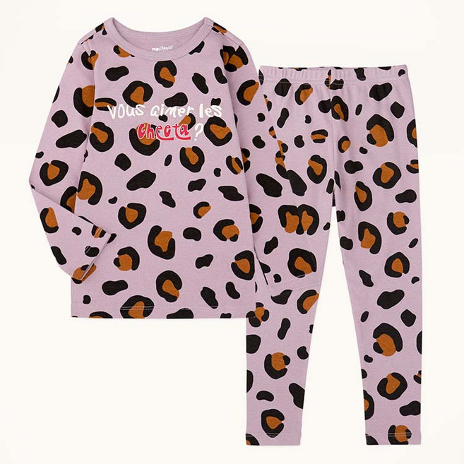 mollimelli Friends 幼童 莫利 豹紋室內家居服套裝
