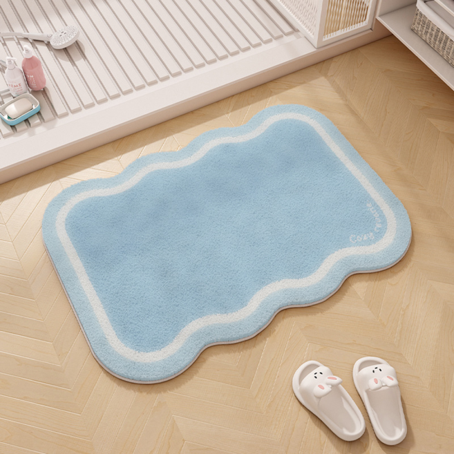 캐시리치 부드러운 욕실 발매트 2p, 스카이블루