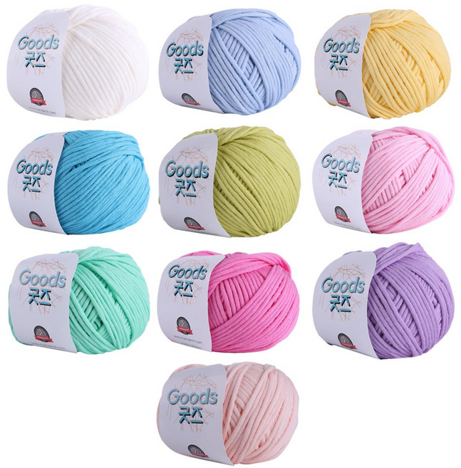 마마니트 굿즈 뜨개실 10종 세트, 파스텔톤, 1세트