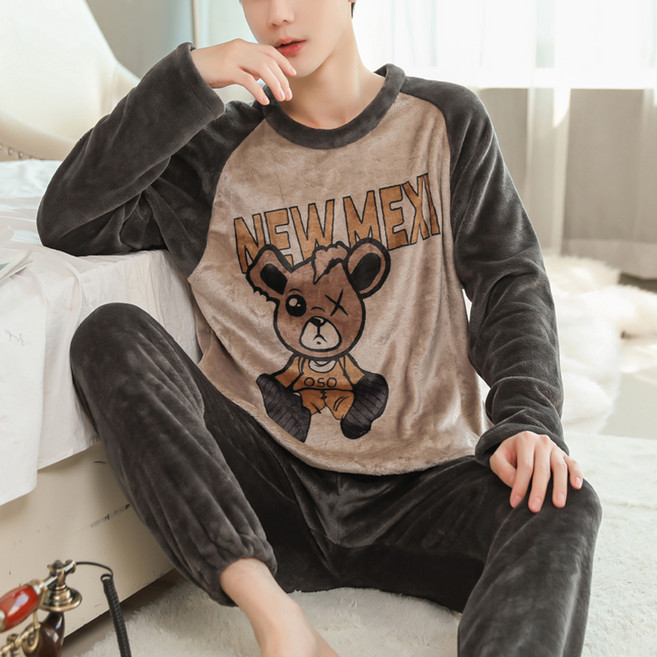 2'nd Pink 男士 MEXI 極細纖維睡眠睡衣上下套裝 HX3901