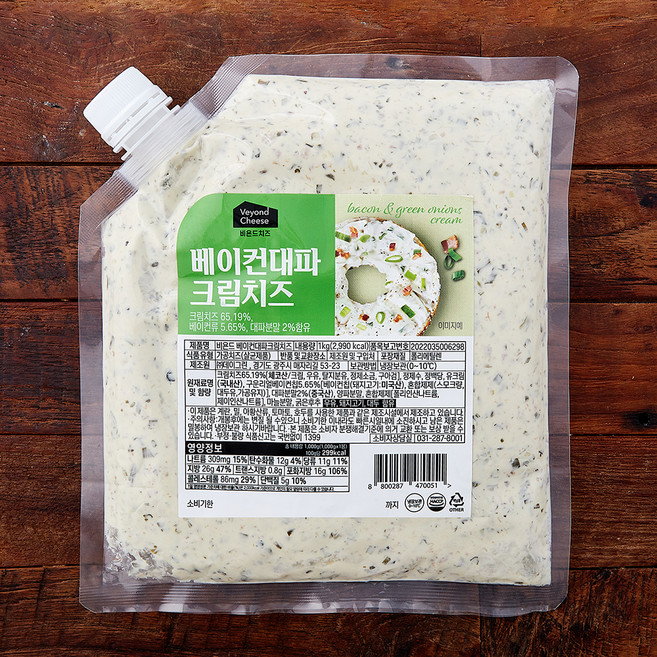 비욘드 베이컨대파 크림치즈, 1kg, 1개, 1개입