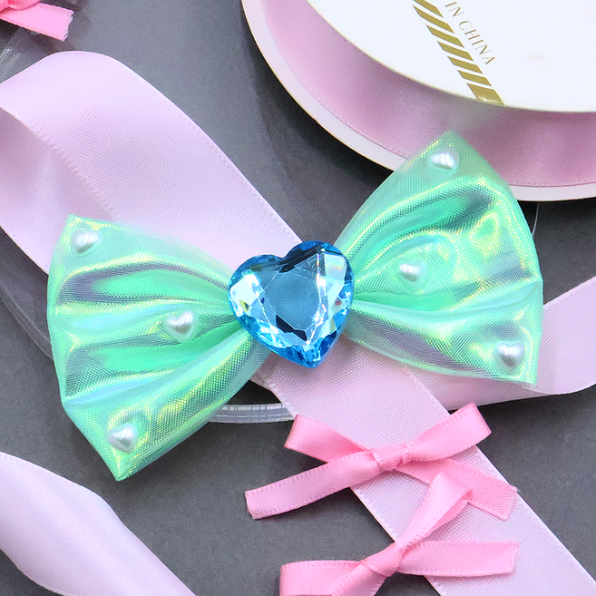 비단길 리트 하트 오로라 헤어 집게핀