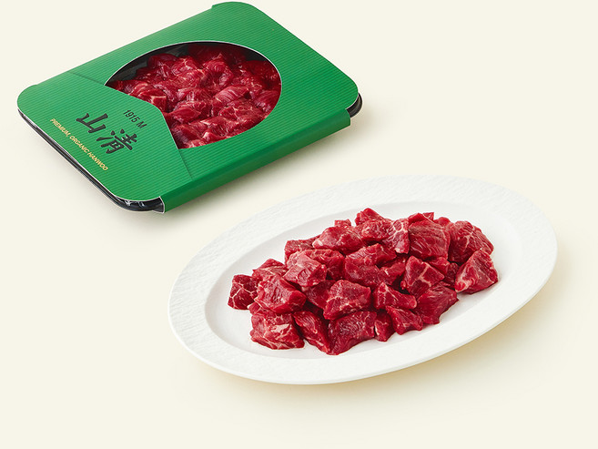 유기축산물 인증 산청 한우 1등급 국거리용 (냉장), 200g, 1개