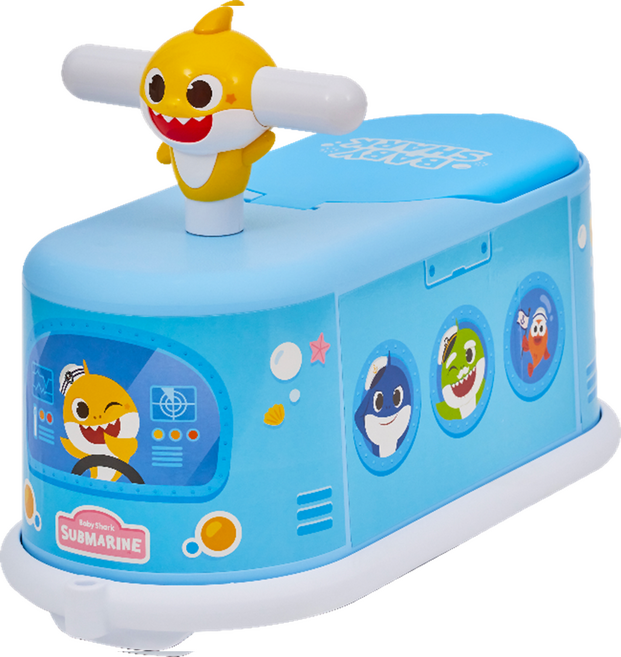 야야 핑크퐁 아기상어 롤링카, 파랑, 1개