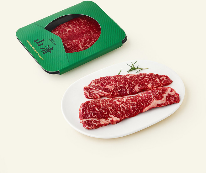 유기축산물 인증 산청 한우 채끝 1++등급 구이용 (냉장), 150g, 1개