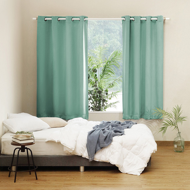 더자리 아일렛형 암막커튼 + 커튼끈 세트