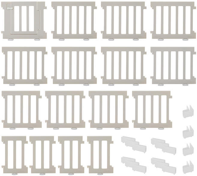 에듀플레이 우디 베이비룸 문 2000 x 2800 mm 16p 세트, 모카베이지, 1개