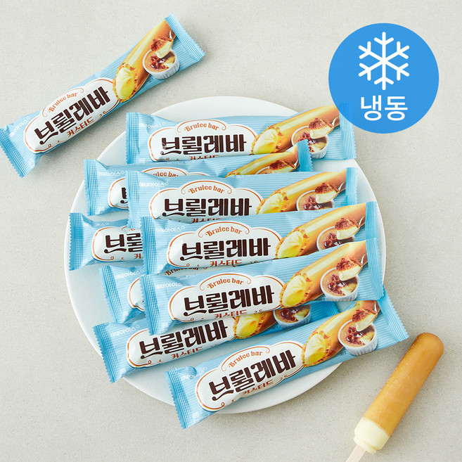 빙그레 브륄레바 커스터드 아이스크림 (냉동), 10개, 1개입, 70ml