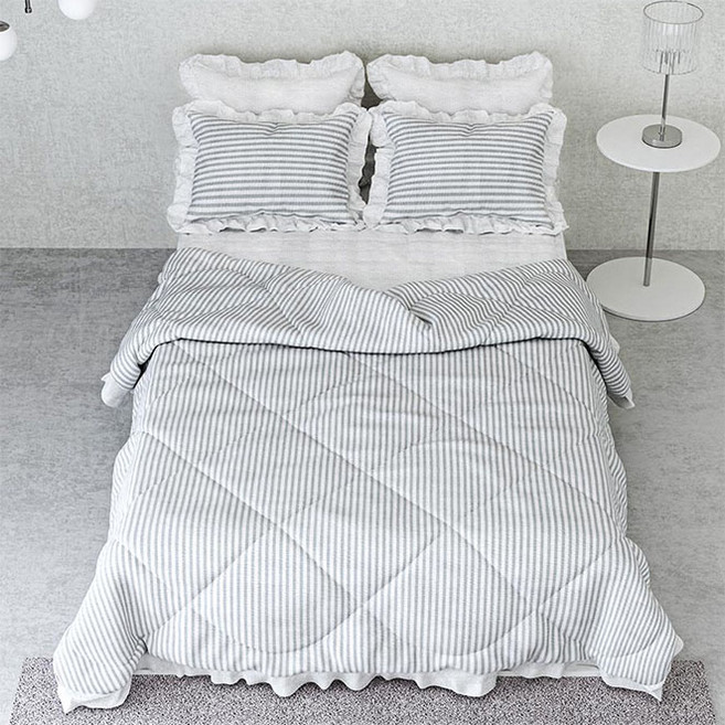 아망떼 폴라리스 시어서커 리플 프릴 여름 차렵이불 베개세트