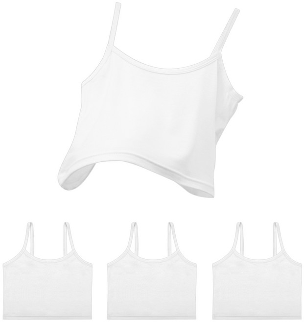 맬러뮤트 에어웨어 밤부모달 보들보들 크롭 레이어드 통기성 끈나시 4p