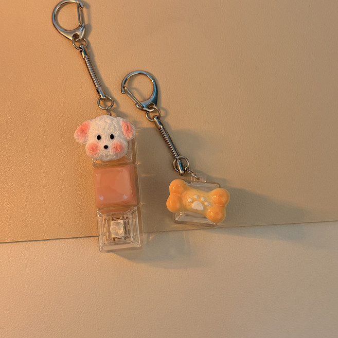 소리달 퍼비 강아지 키캡 키보드 키링 3구 + 1구 세트