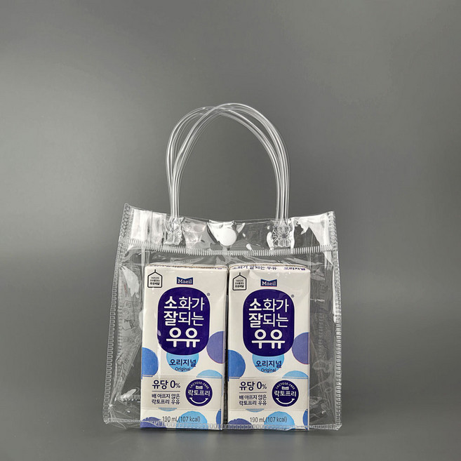 미르코리아 PVC 투명 비닐 쇼핑백 소형, 10개입, 1개