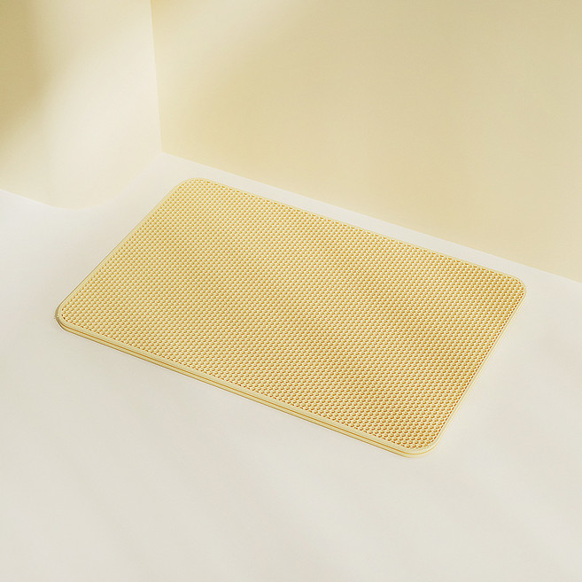 파스텔펫 고양이 허니비 화장실 모래매트, 옐로우, 1개