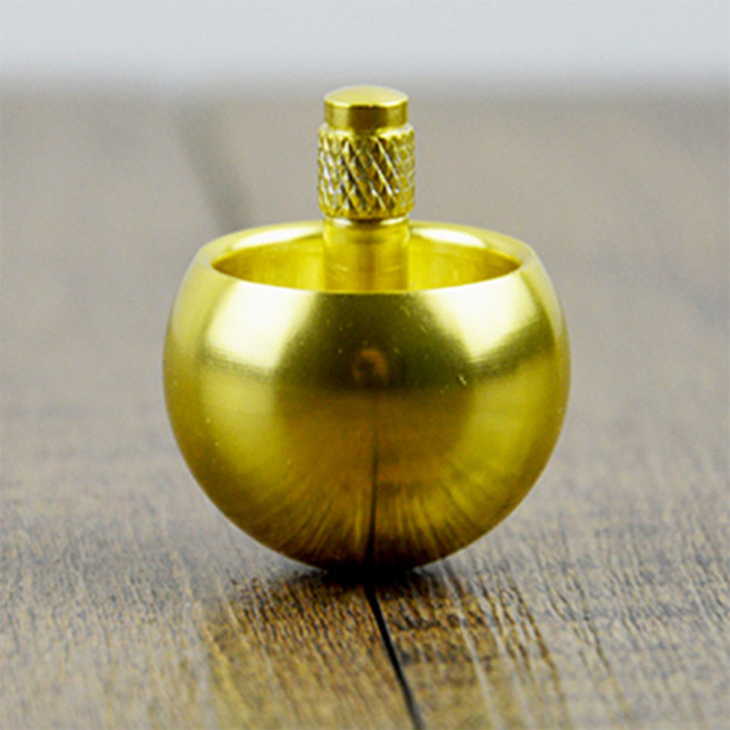 머쉬룸 헤드 메탈 자이로 코프 팽이 챙상 장난감, 골드