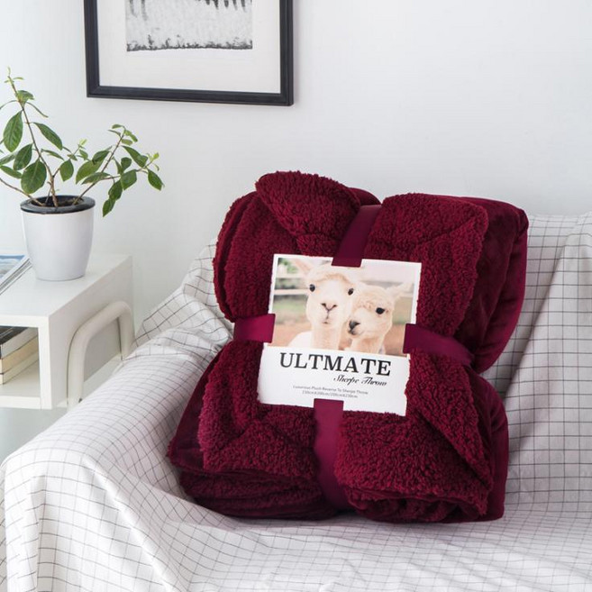 다루미 마카롱 양털 담요 캠핑 블랭킷