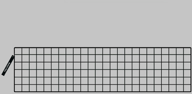 마켓플랜 인테리어 네트망 120x30cm, 블랙, 1개