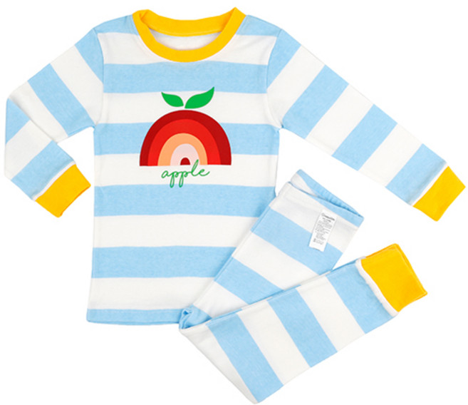 메이키즈 아동용 심플애플 30수 후라이스 상하복 세트