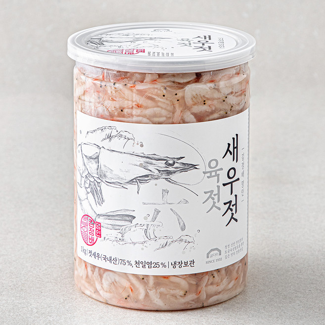 전통식품 인증 김정배명인 새우젓 육젓, 1kg, 1개