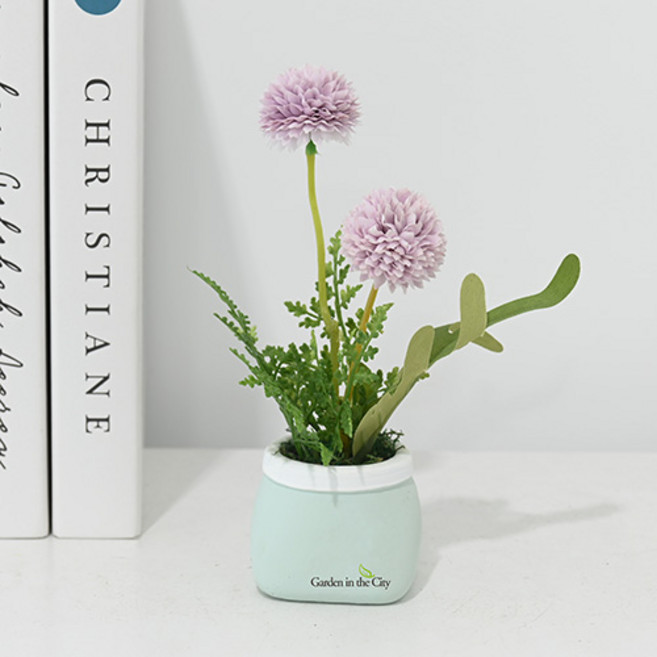 도시정원 쁘띠 미니 알륨 조화 소품, 퍼플, 1개