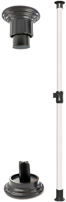 가화홈시스 세로기둥 설치형행거, 아이보리 + 검정