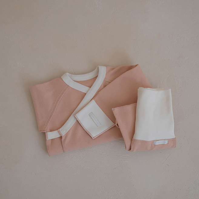 피카부 데이지 상하 배냇 세트