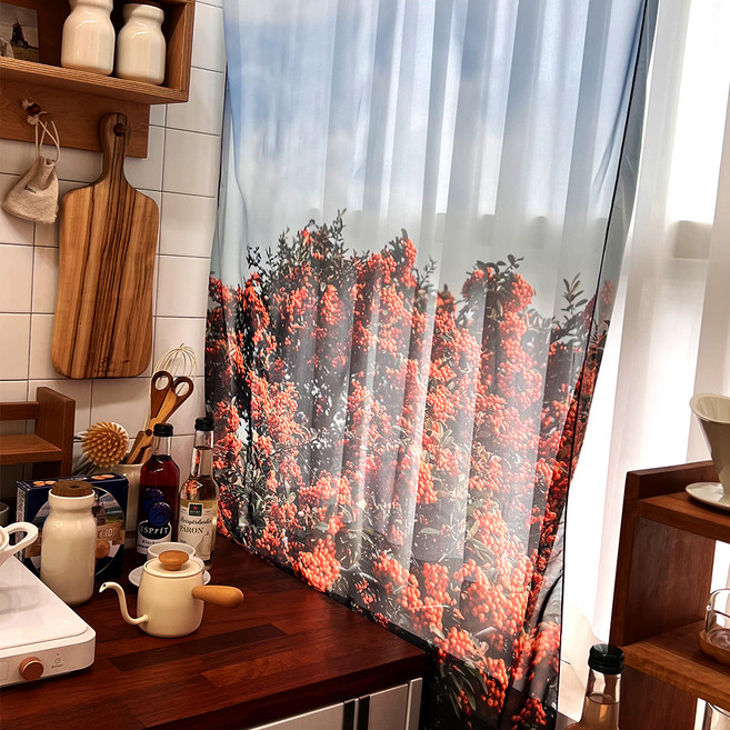 모노니크 쉬폰 패브릭 포스터 대형+집게링5p, 37Fruits