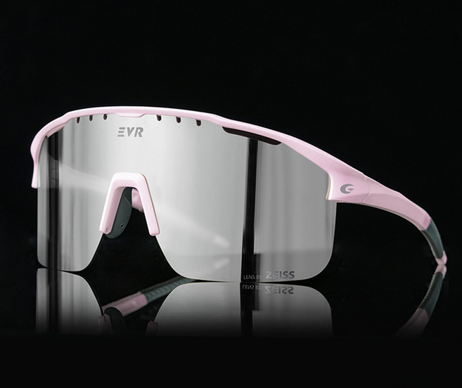 EVR 자이스 러닝 자전거 골프 등산 스포츠고글 CS2517, 핑크프레임실버렌즈, 1개