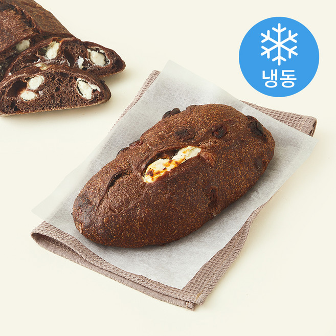 브로드카세 72시간 발효 초코 카카오 크림치즈 깜빠뉴 (냉동), 350g, 1개